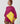 Poncho manches 3/4 cachemire - Fuchsia