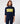 Pull col roulé court bicolore - Bleu Marine