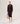 Robe longue en laine mérinos fine - Aubergine