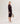 Robe longue en laine mérinos fine - Aubergine