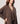 Gilet ouvert oversize - Marron Havane