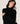 Pull col montant oversize en cachemire - Noir