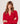 Pull col tunisien en cachemire - Rouge