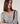 Pull col V dentelle en laine - Gris Foncé