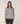 Pull col rond dentelle en laine - Gris Foncé