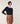 Pull col rond en laine mérinos - Noir