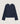 Pull col rond en grosse maille chiné - Bleu Marine