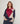 Pull col polo colorblock - Grenat