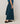 Jupe longue asymétrique en toile imprimée - Bleu