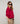 Twin set col rond en soie - Framboise