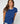 Twin-set col rond en laine - Bleu Saphir