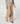 Pantalon large en maille - Beige