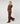 Pantalon large en maille - Marron