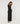 Robe longue drapée - Noir
